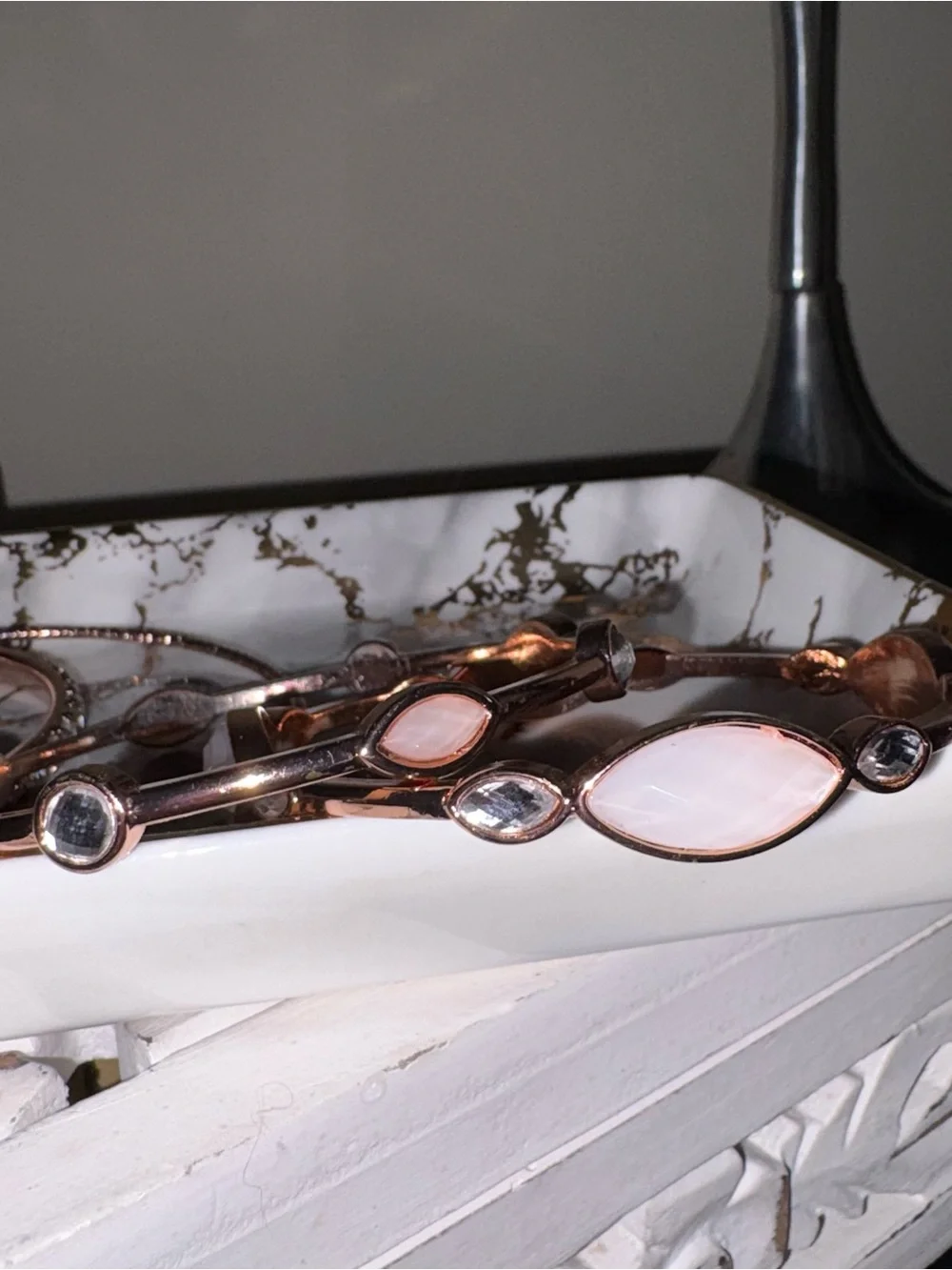 6 Rose Gold Stackable Bangle Bracelets - Picture 7 of 12